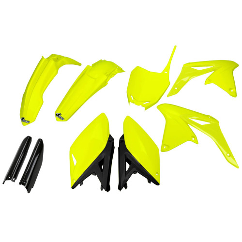 UFO Plastkit med Gaffelbensskydd Suzuki neon yellow