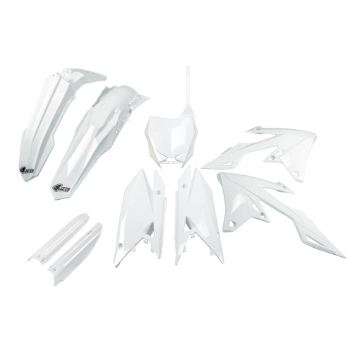 UFO Plastkit med Gaffelbensskydd Suzuki white