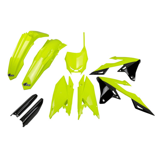 UFO Plastkit med Gaffelbensskydd Suzuki neon yellow