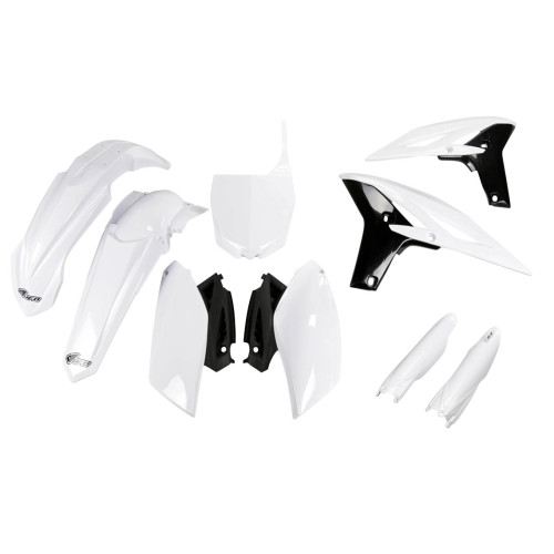 UFO Plastkit med Gaffelbensskydd Yamaha white