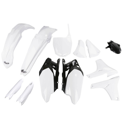 UFO Plastkit med Gaffelbensskydd Yamaha white