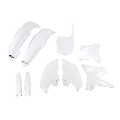 UFO Plastkit med Gaffelbensskydd Yamaha white