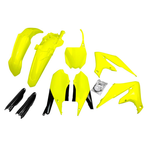 UFO Plastkit med Gaffelbensskydd Yamaha neon yellow