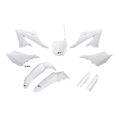 UFO Plastkit med Gaffelbensskydd Yamaha white