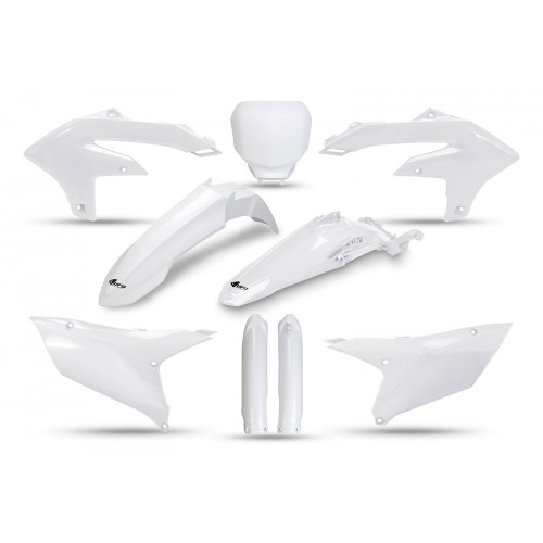 UFO Plastkit med Gaffelbensskydd Yamaha white