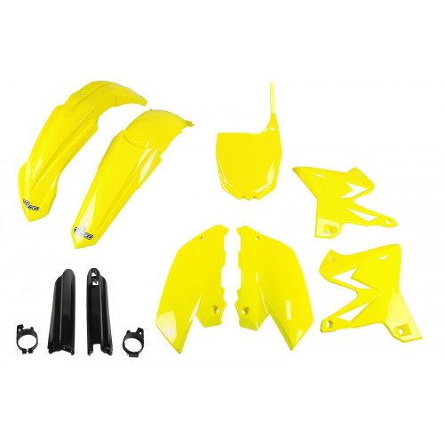 UFO Plastkit med Gaffelbensskydd Yamaha yellow