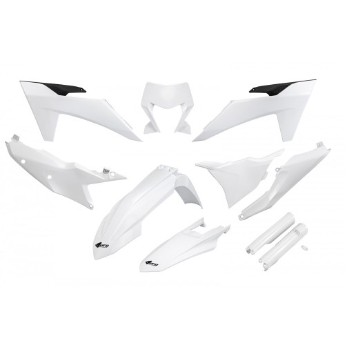 UFO Plastkit med Gaffelbensskydd Ktm white 20-24