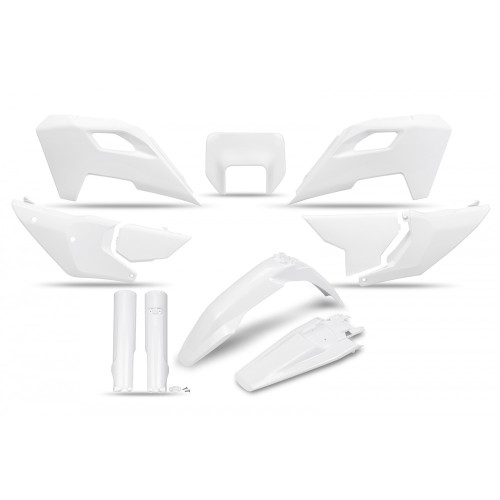 UFO Plastkit med Gaffelbensskydd Husqvarna white