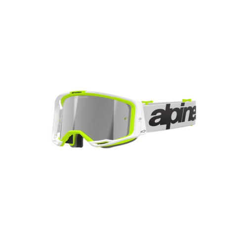 Alpinestars Goggle Vision 8 WORDMARK Vit/Gul Fluo/Spegel Silver