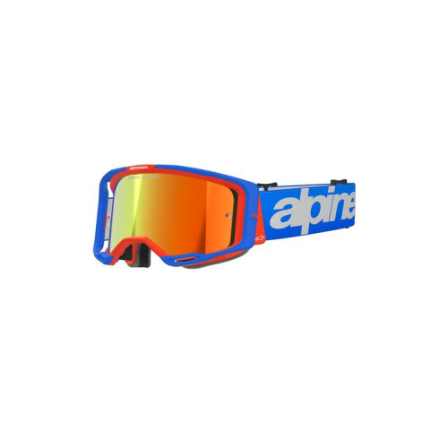 Alpinestars Goggle Vision 8 WORDMARK Blå/Orange/Spegel Röd