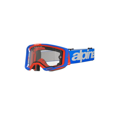 Alpinestars Goggle Vision 8 WORDMARK Dubbelglas Blå/Orange/Klart