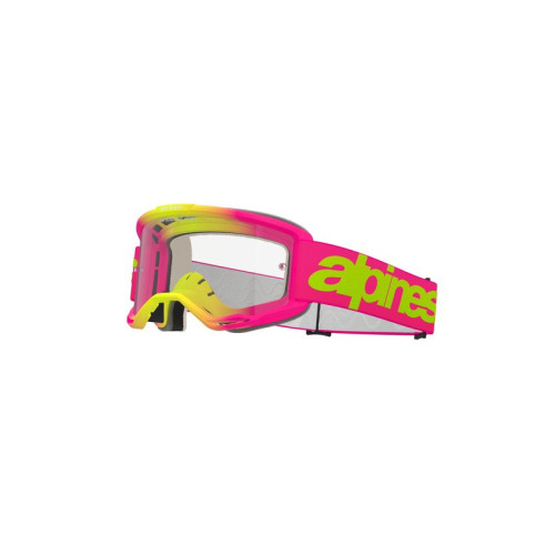 Alpinestars Goggle Vision 5 WORDMARK Rosa/Fluo Gul/Klart